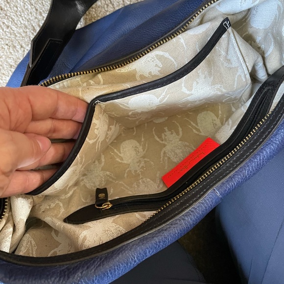 Large leather hobo bag from India Hicks - Picture 3 of 8